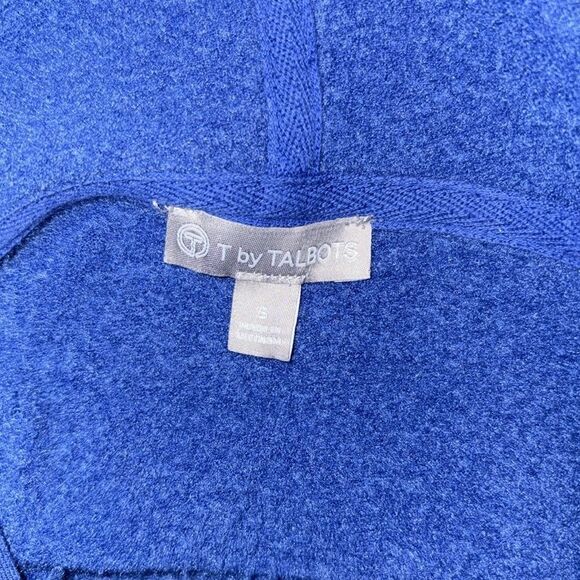 TALBOTS T BY TALBOTS FEATHERWEIGHT TERRY HOODED PULLOVER SIZE S - Picture 9 of 10